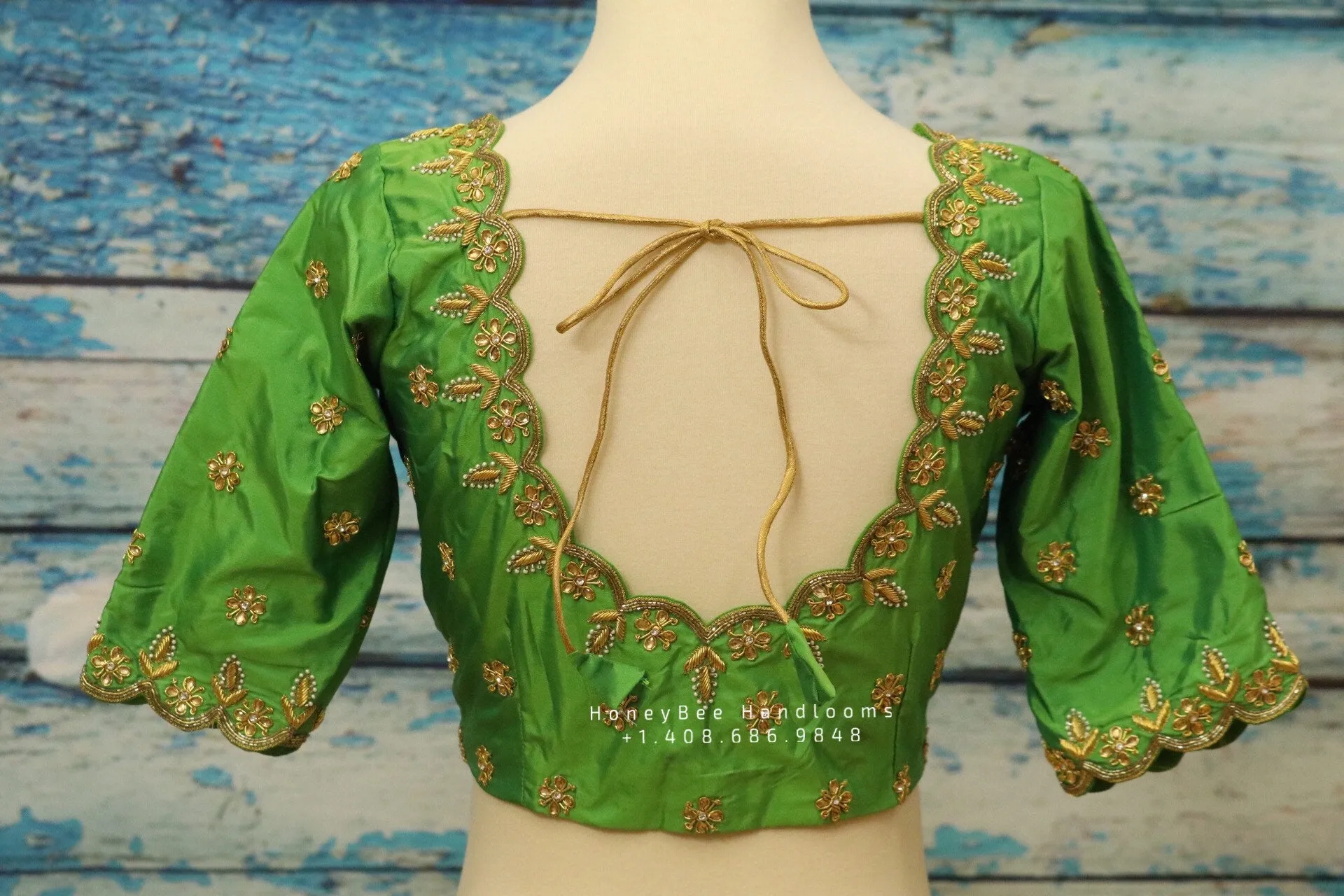 Silk saree blouse | bridal blouse | Saree Blouse | Blouse | Silk Blouse | Maggamwork blouse | Heavy work blouse HoneyBee Handlooms