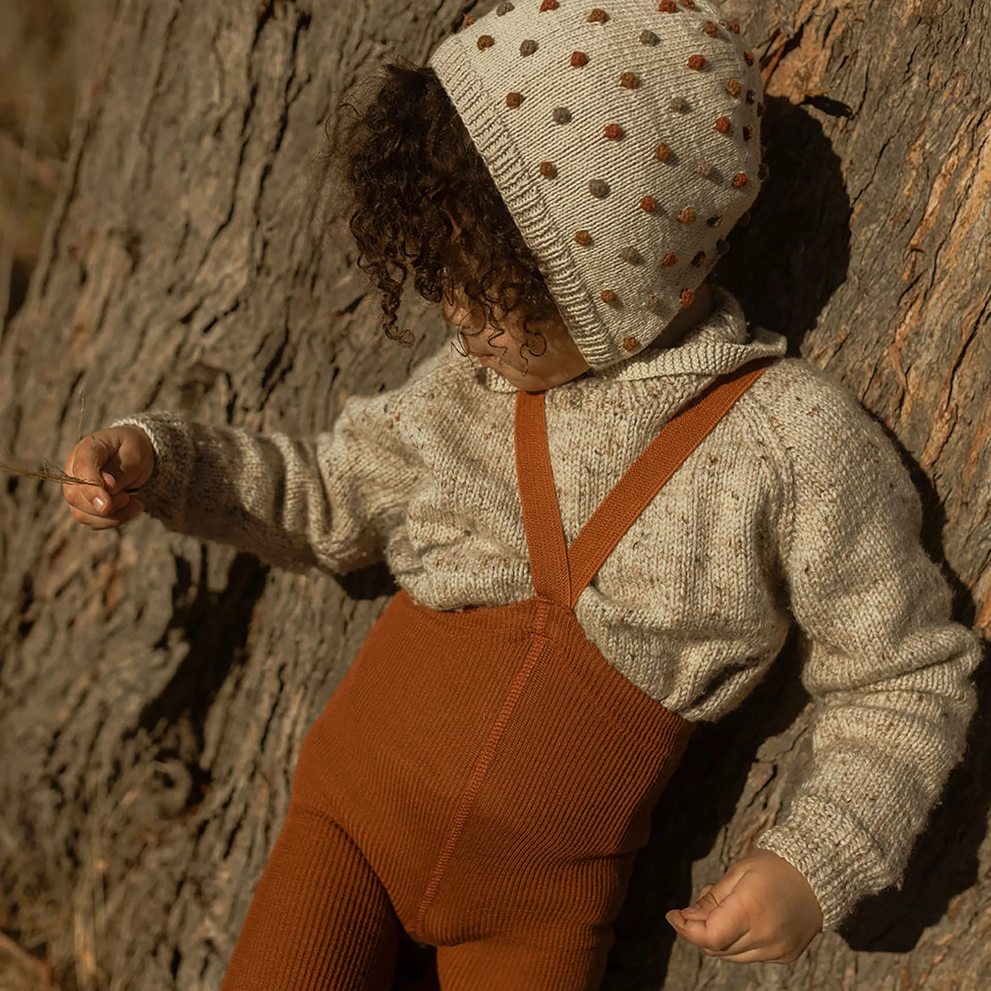 Silly Silas Wooly Footless Tights with Braces - Ginger
