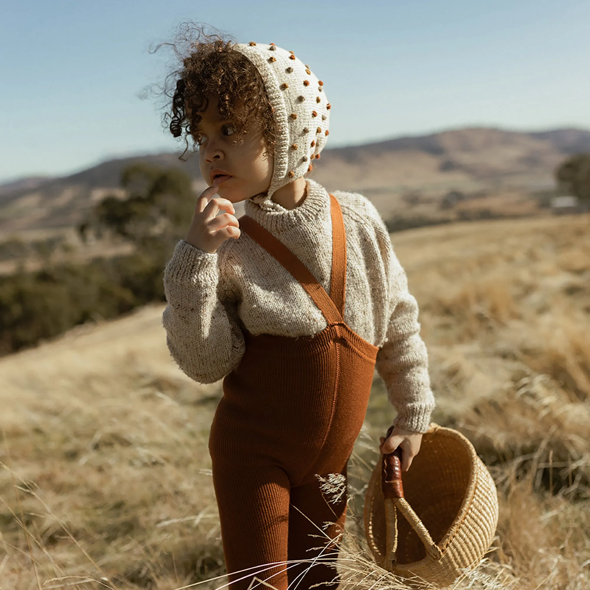Silly Silas Wooly Footless Tights with Braces - Ginger