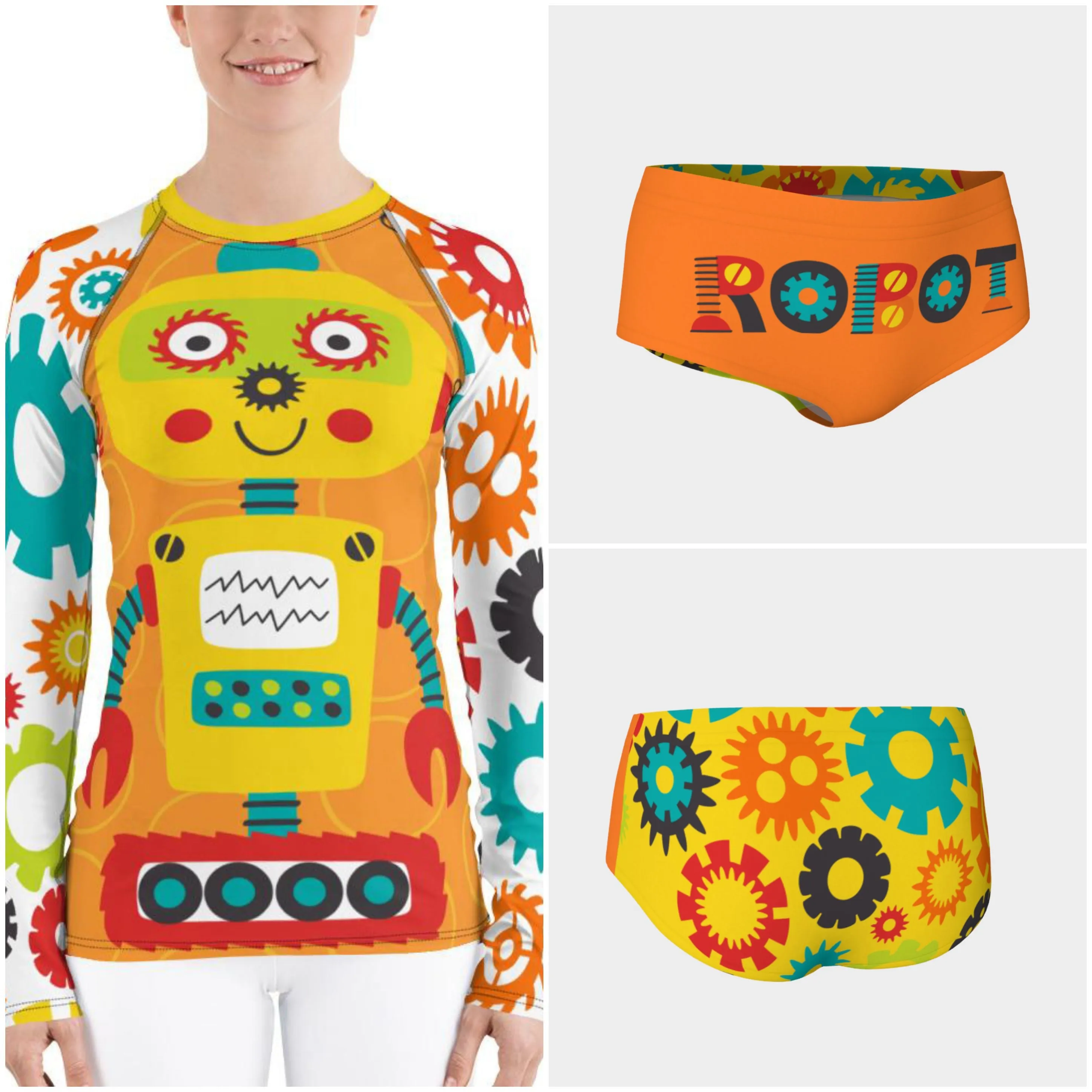Simeon Robot Rash Guard