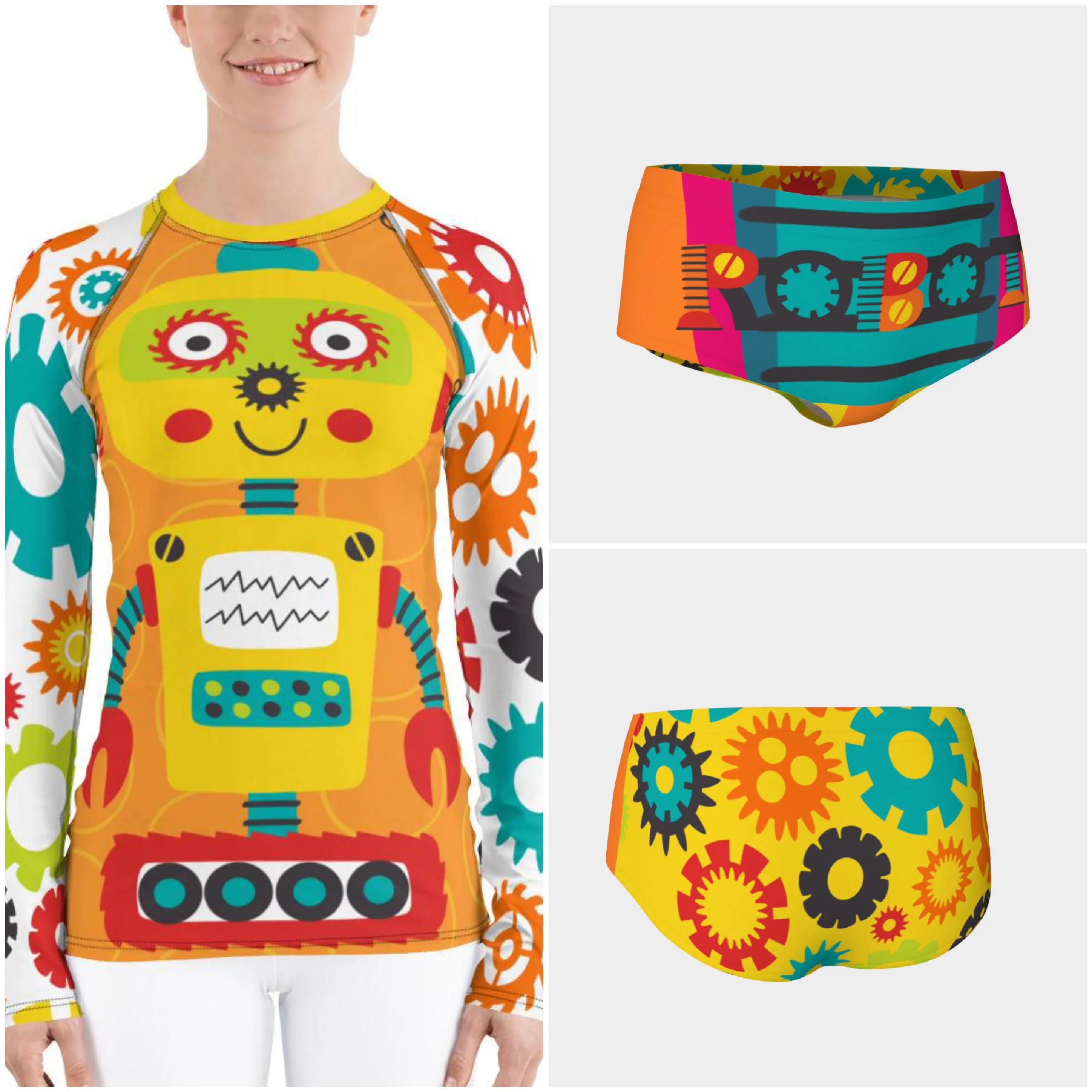 Simeon Robot Rash Guard
