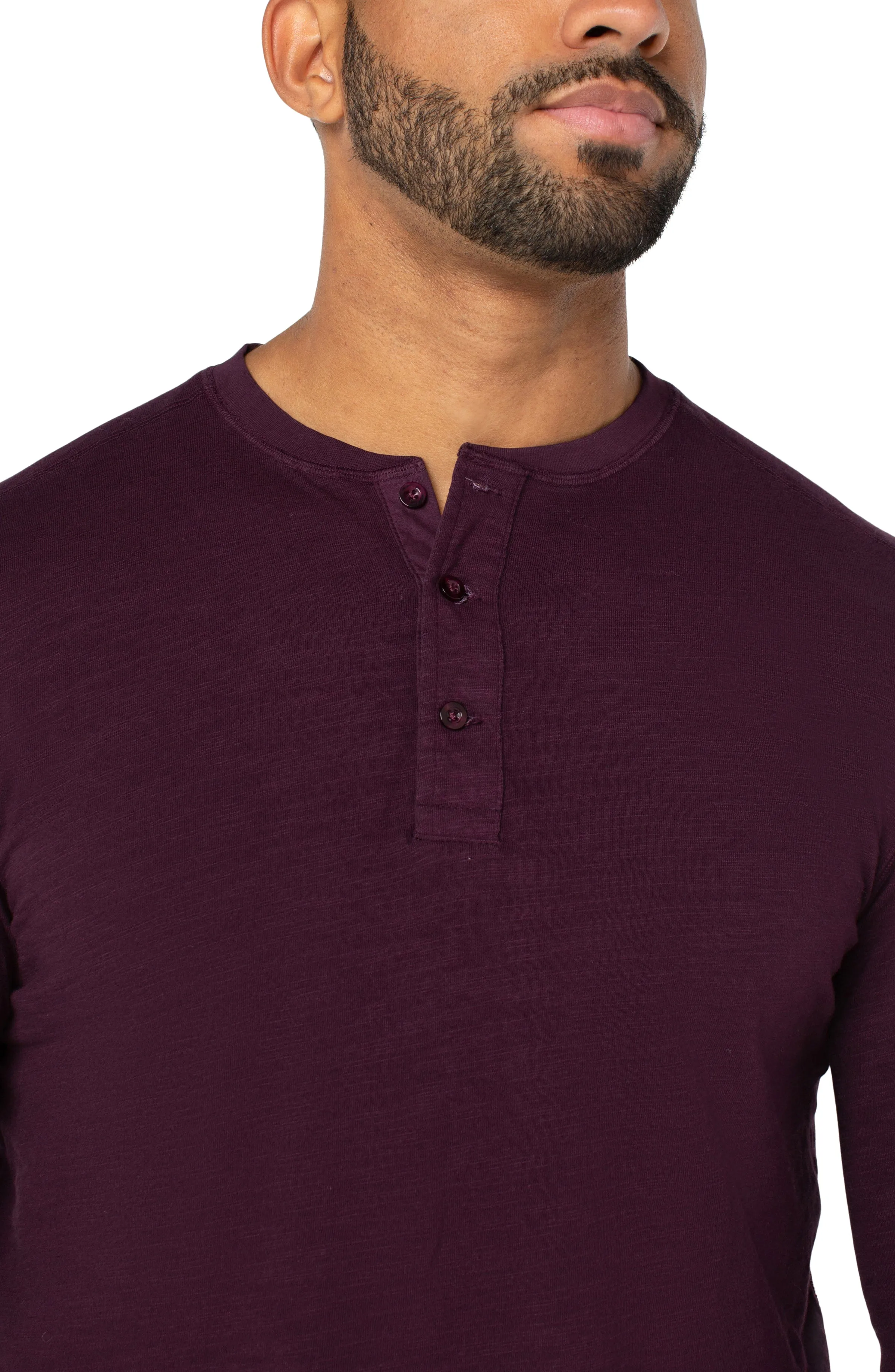 Slub Long Sleeve Henley
