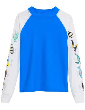 Snorkel Hawaii Fish ID Rash Guard - Royal