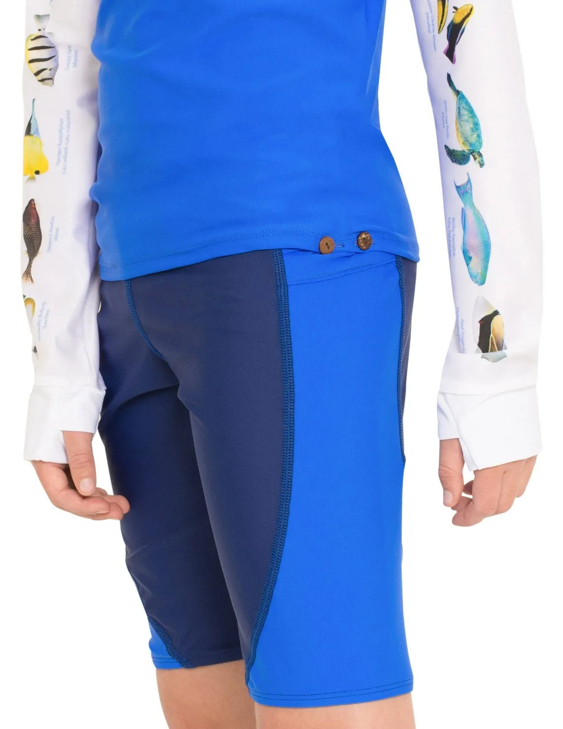 Snorkel Hawaii Fish ID Rash Guard - Royal