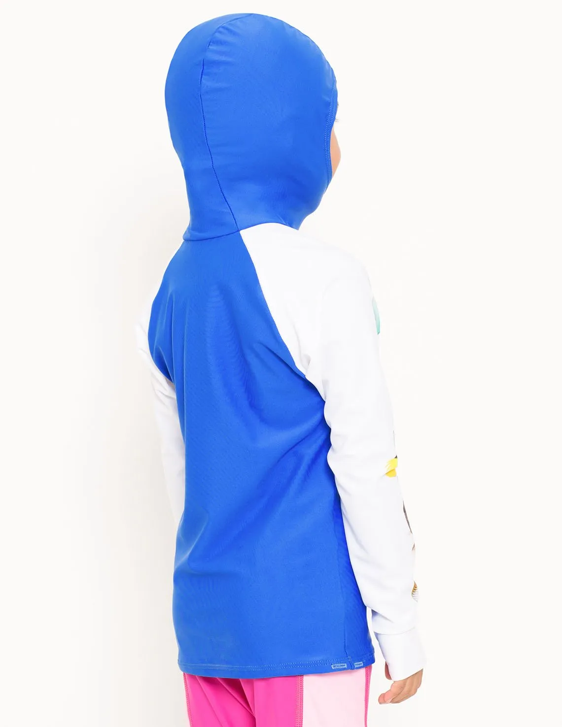 Snorkel Hoodie Rash Guard - Caribbean Fish ID - Royal
