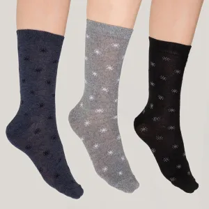 Snow Patterned Cotton Socks