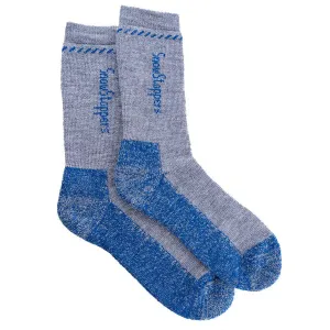 SnowStoppers - Kids Alpaca Wool Socks - Gray/Blue