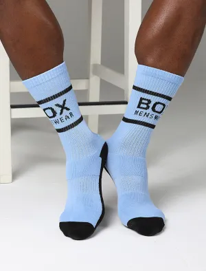 Soft Blue Lux Sports Socks