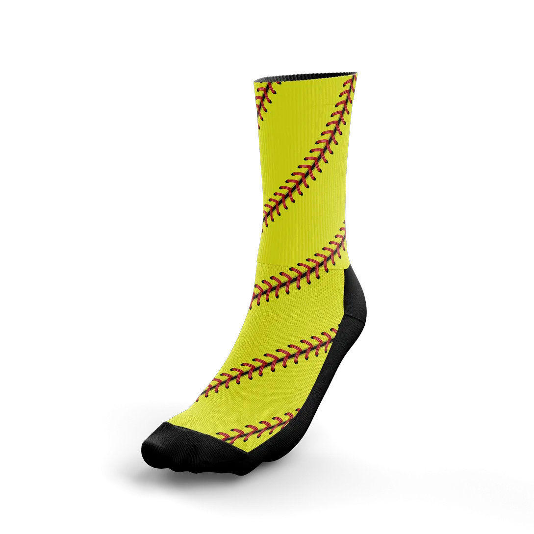 Softball Stitch Crew Socks