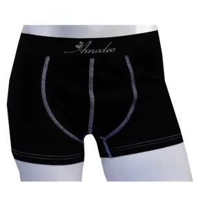 Solid Black Mens Boxer Briefs - Cotton Underwear Trunk for Men