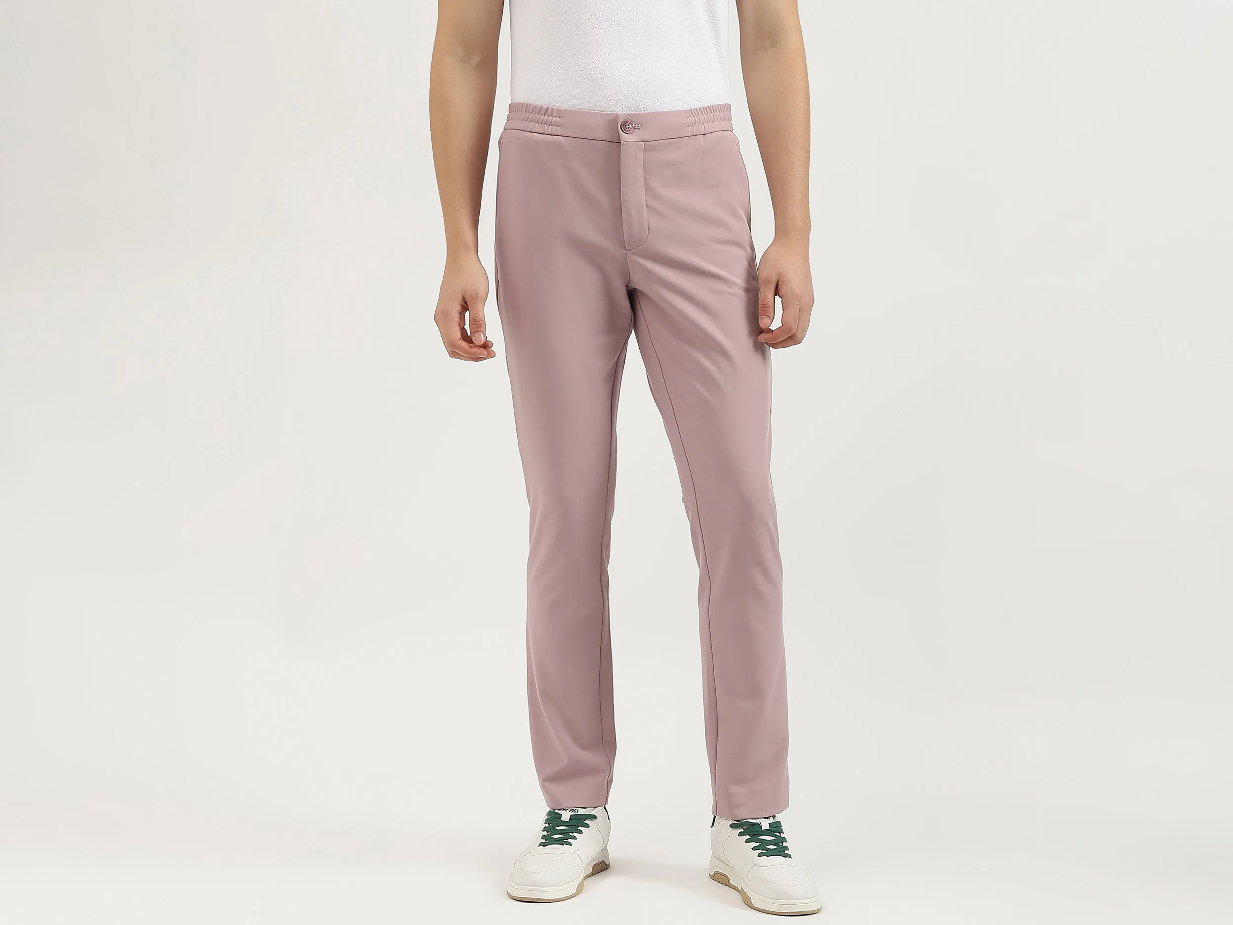 Solid Relaxed Fit Trousers