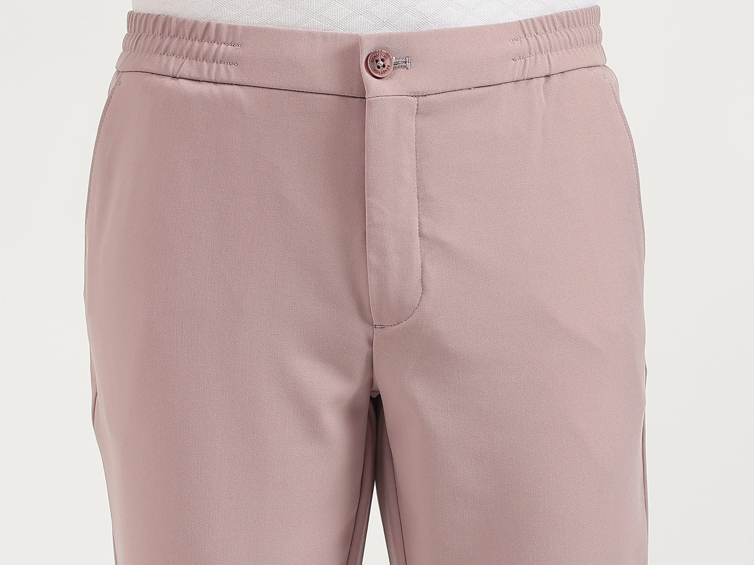 Solid Relaxed Fit Trousers