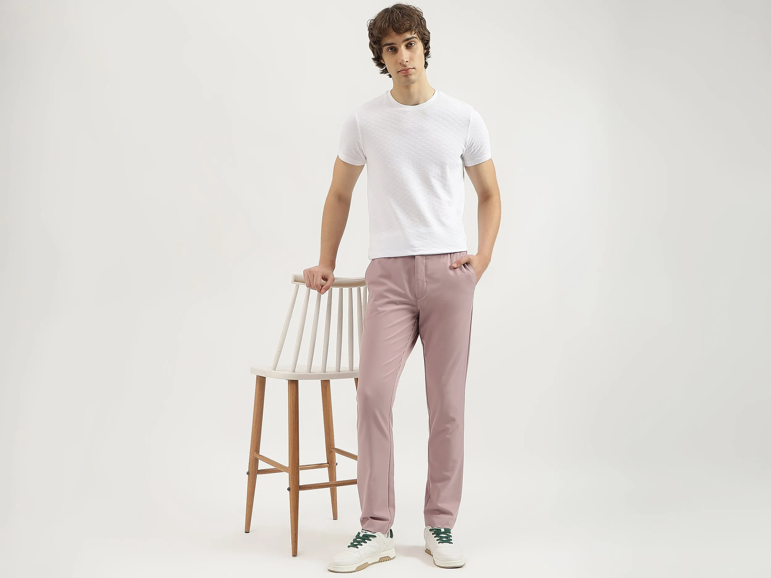 Solid Relaxed Fit Trousers