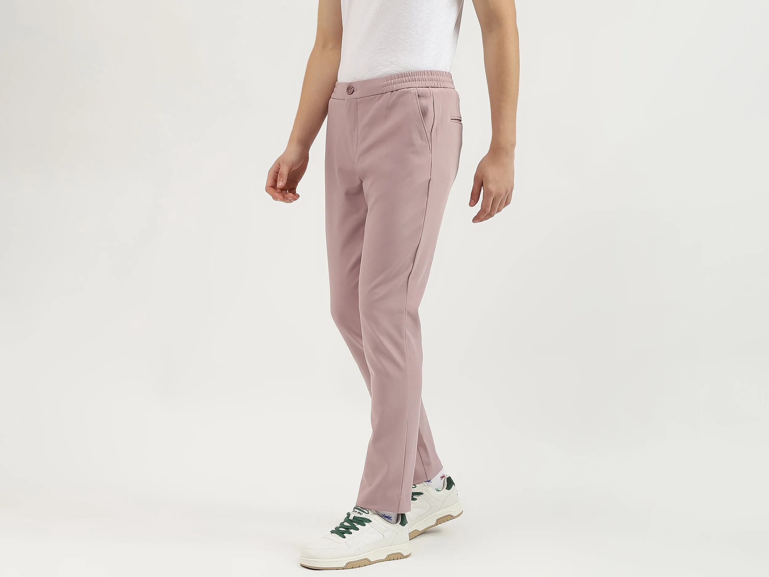 Solid Relaxed Fit Trousers