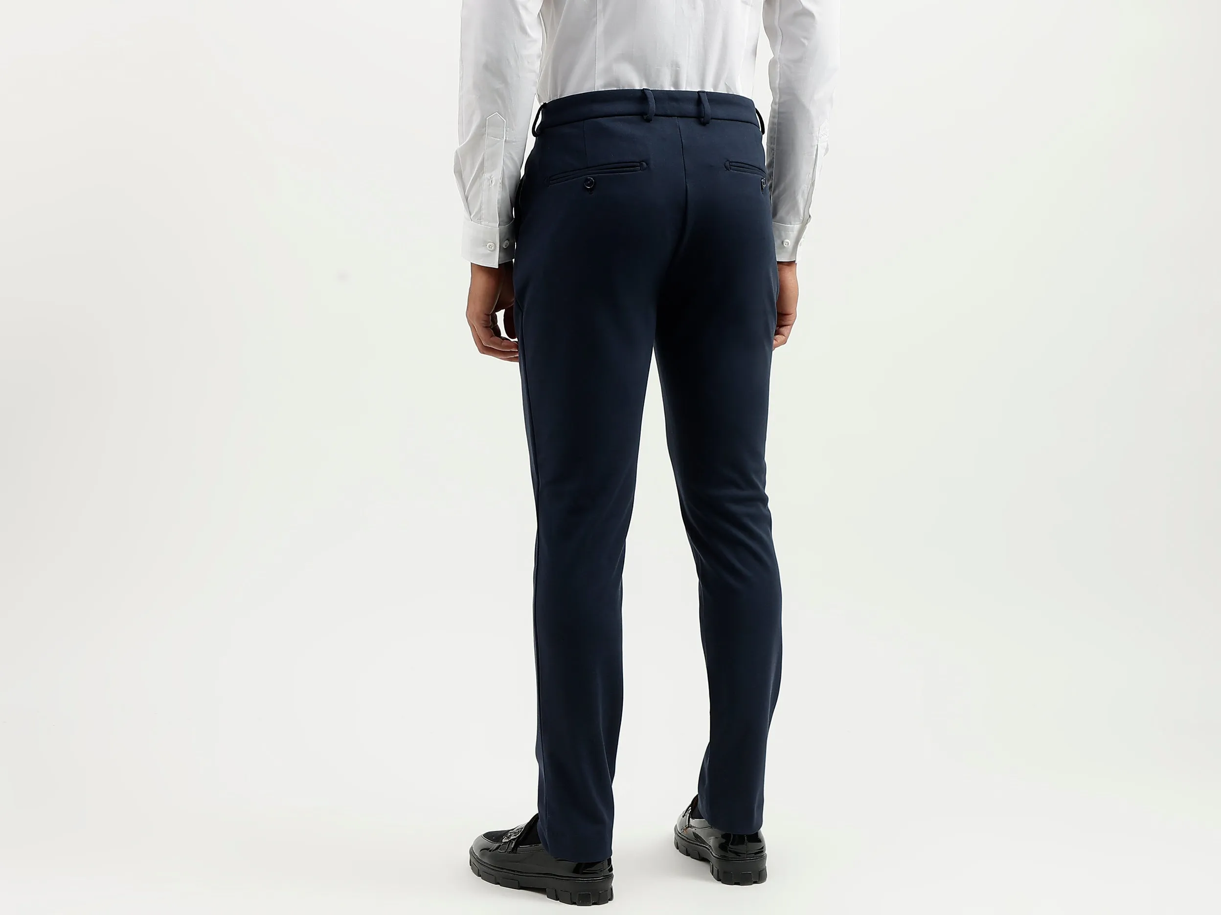 Solid Slim Fit Trousers