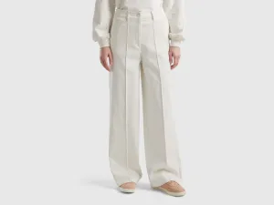 Solid Straight Fit Trousers