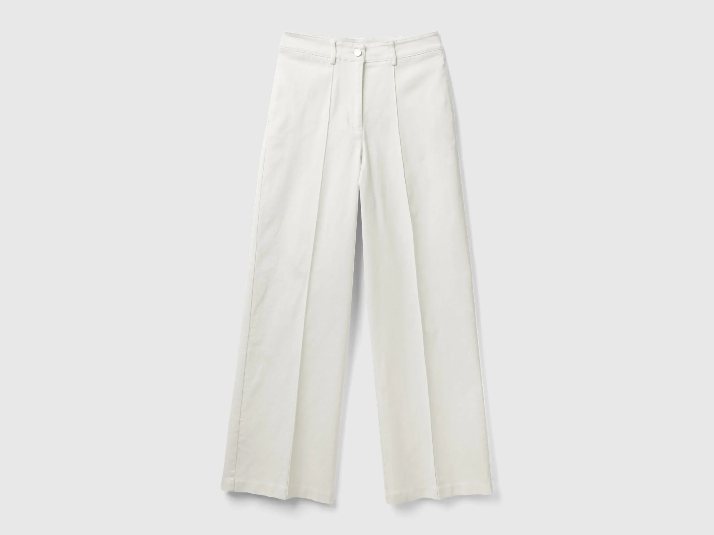 Solid Straight Fit Trousers