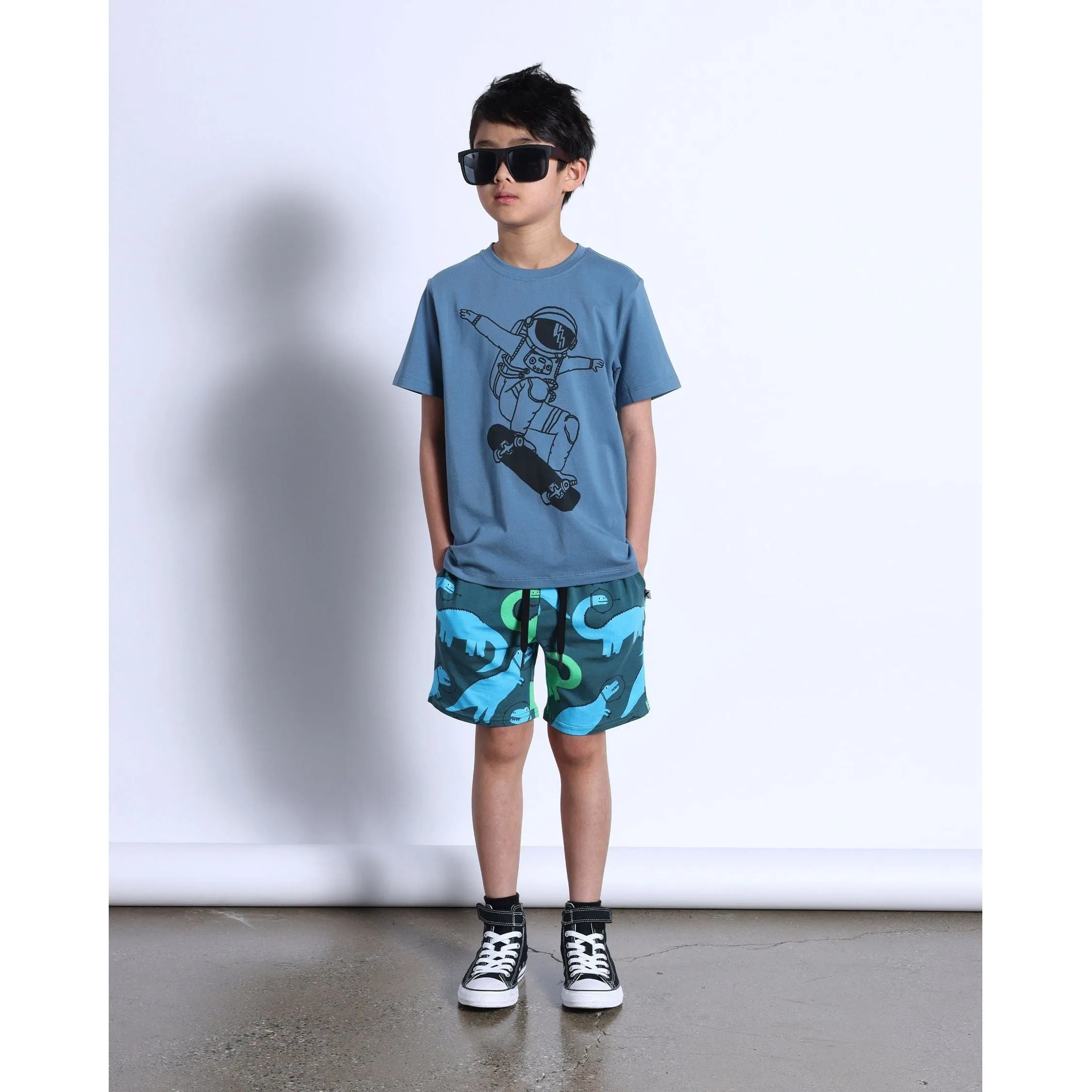 Space Skater Tee- Steel
