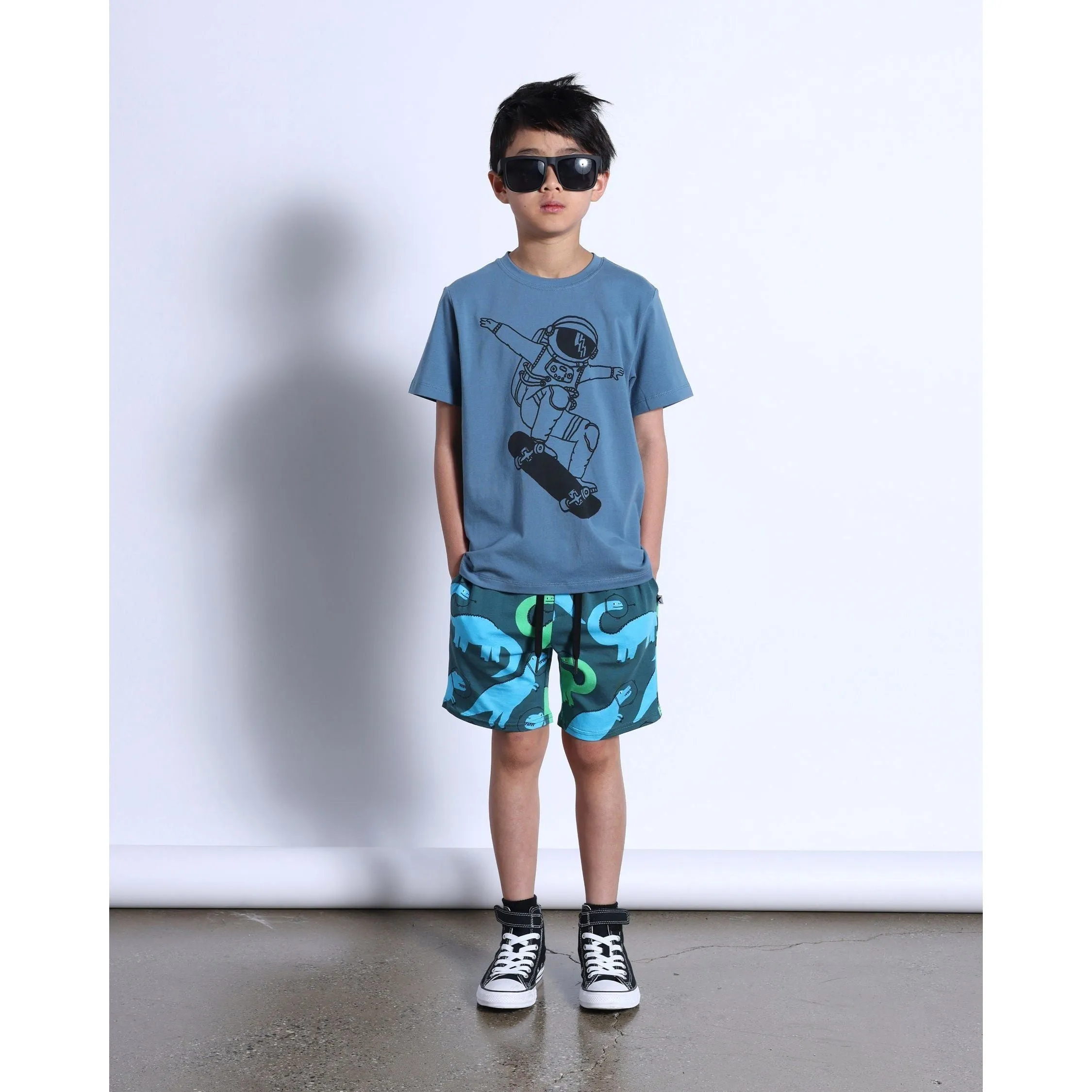 Space Skater Tee- Steel