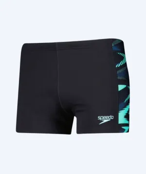 Speedo aquashorts för herr - Hyperboom Panel - Svart/turkos