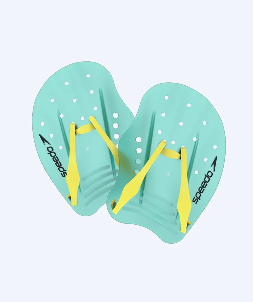 Speedo handpaddlar - Tech - Turkos/gul