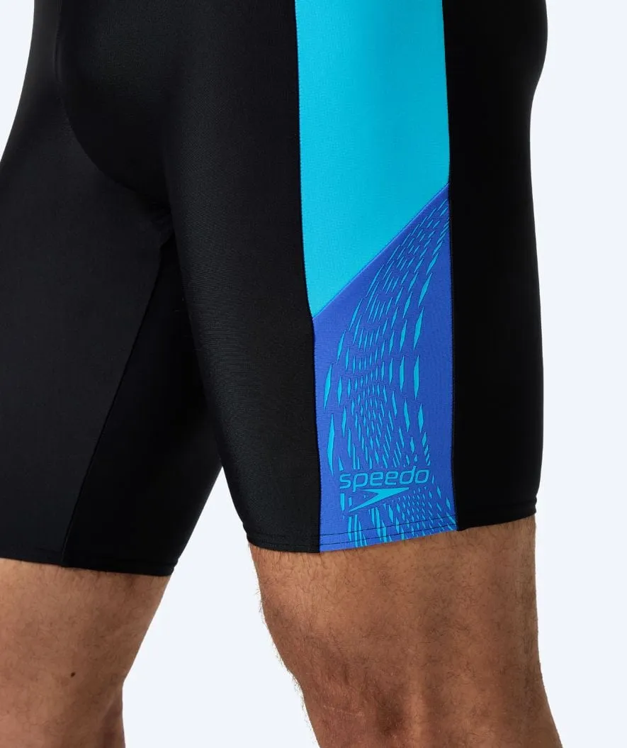 Speedo långa badbyxor för herr - Dive - Svart/ljusblå