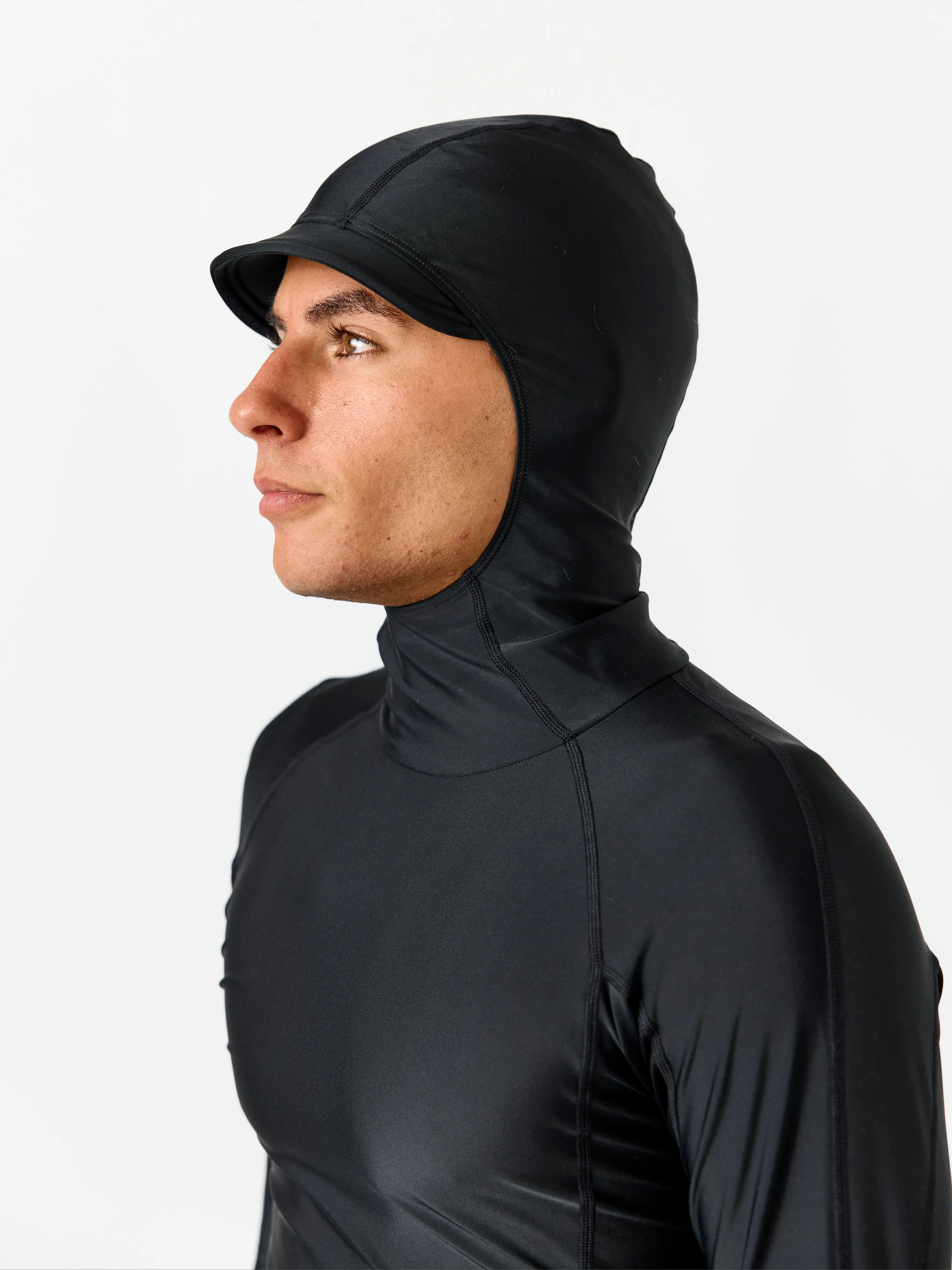 SPF50 Long Sleeve Hooded Rash Vest | Black