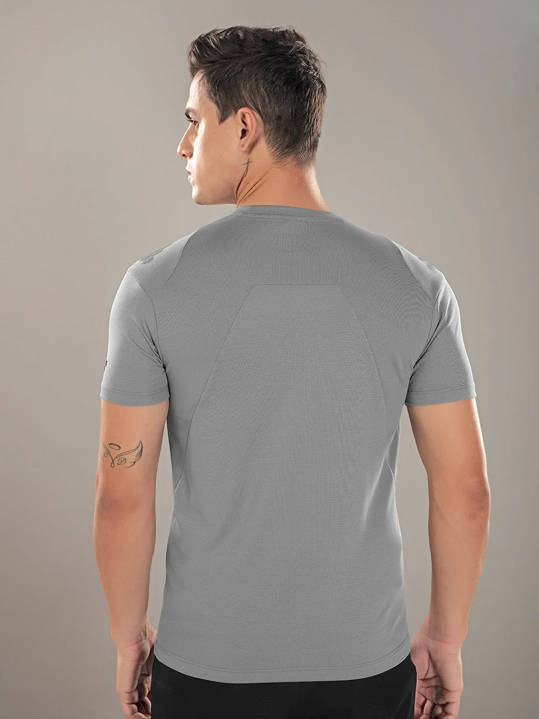 Sport Sun Active Round Neck Light Grey T Shirt