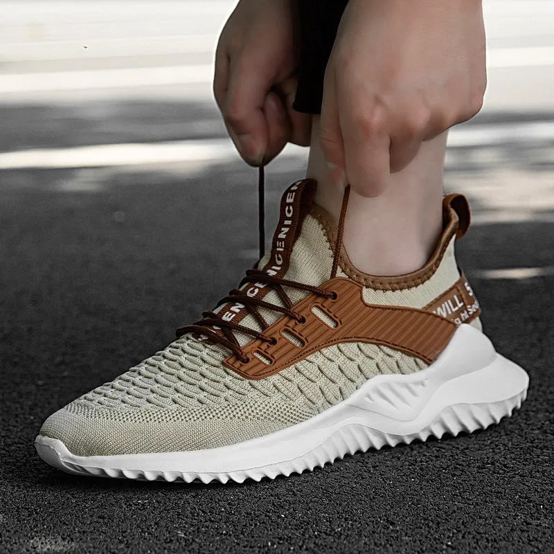Sports Shoes Mesh Breathable All-match Tide Shoes Soft Bottom Running Shoes Men  