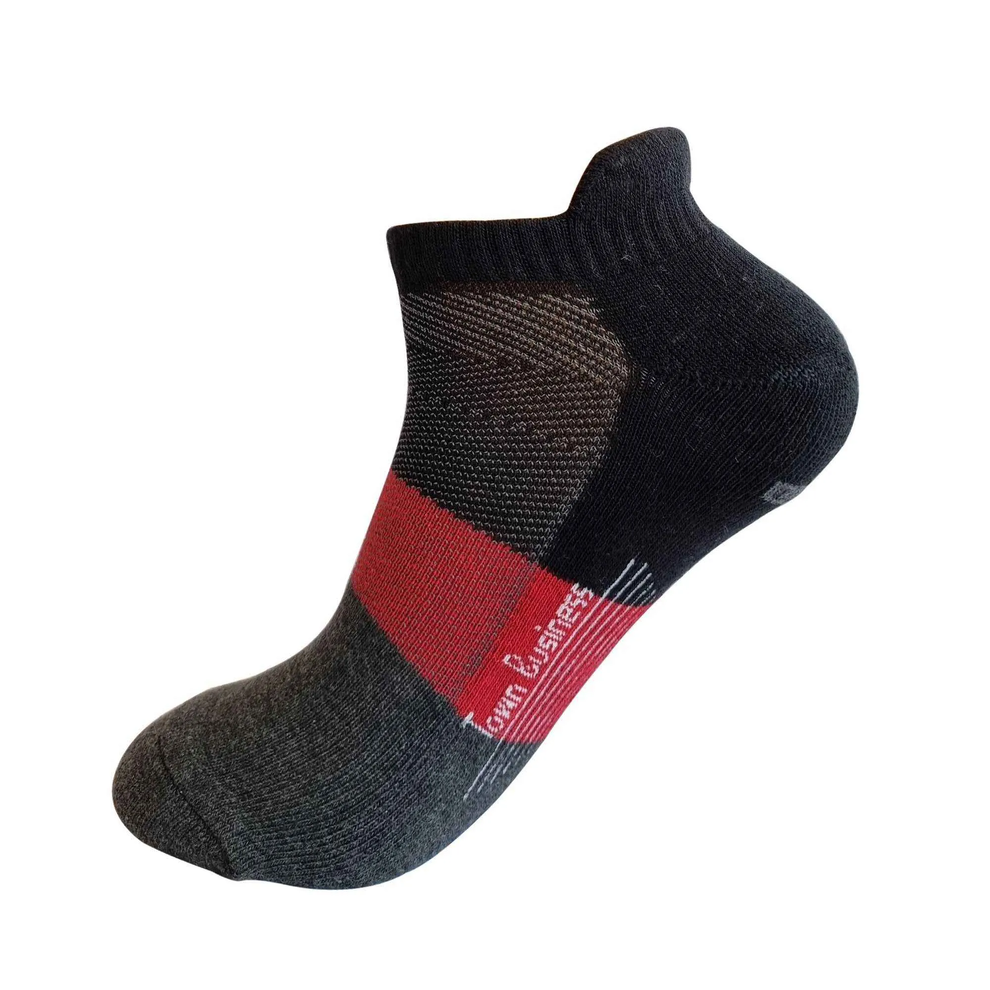 Sports Sneaker Socks - 3 Pair Beaker Neck in Black, Light Grey, Dark Grey