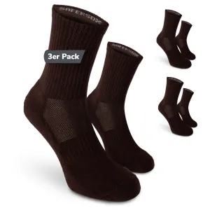 Sports Socks – Brown / 3 Pairs