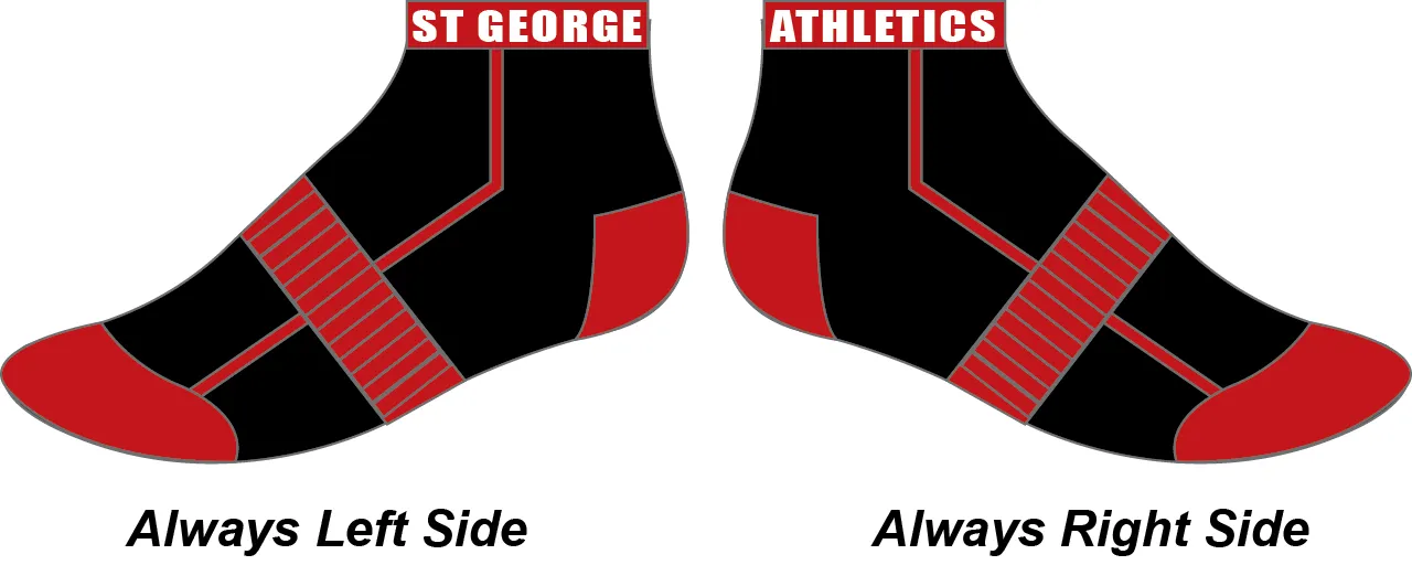 ST GEORGE DISTRICT AC - Club Socks Ankle (Two Pair Pack)