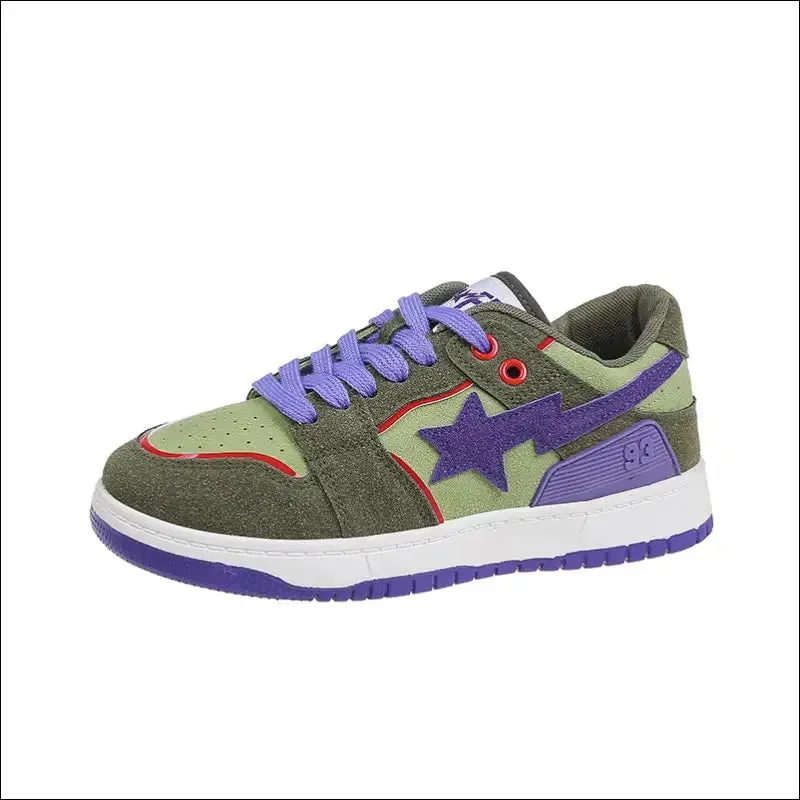 Starry Lace-Up Athletic Sneakers