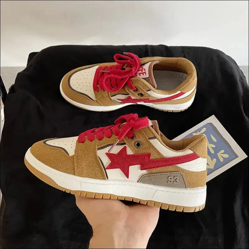 Starry Lace-Up Athletic Sneakers