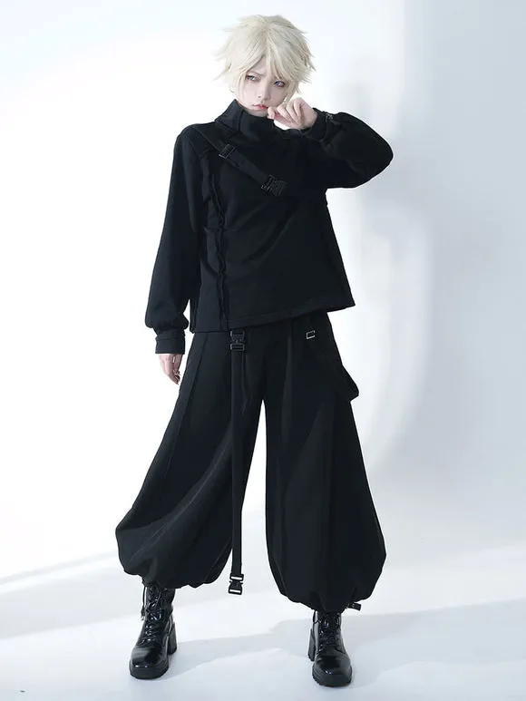 Steampunk Ouji Lolita Pant Black Harem Lolita Trousers
