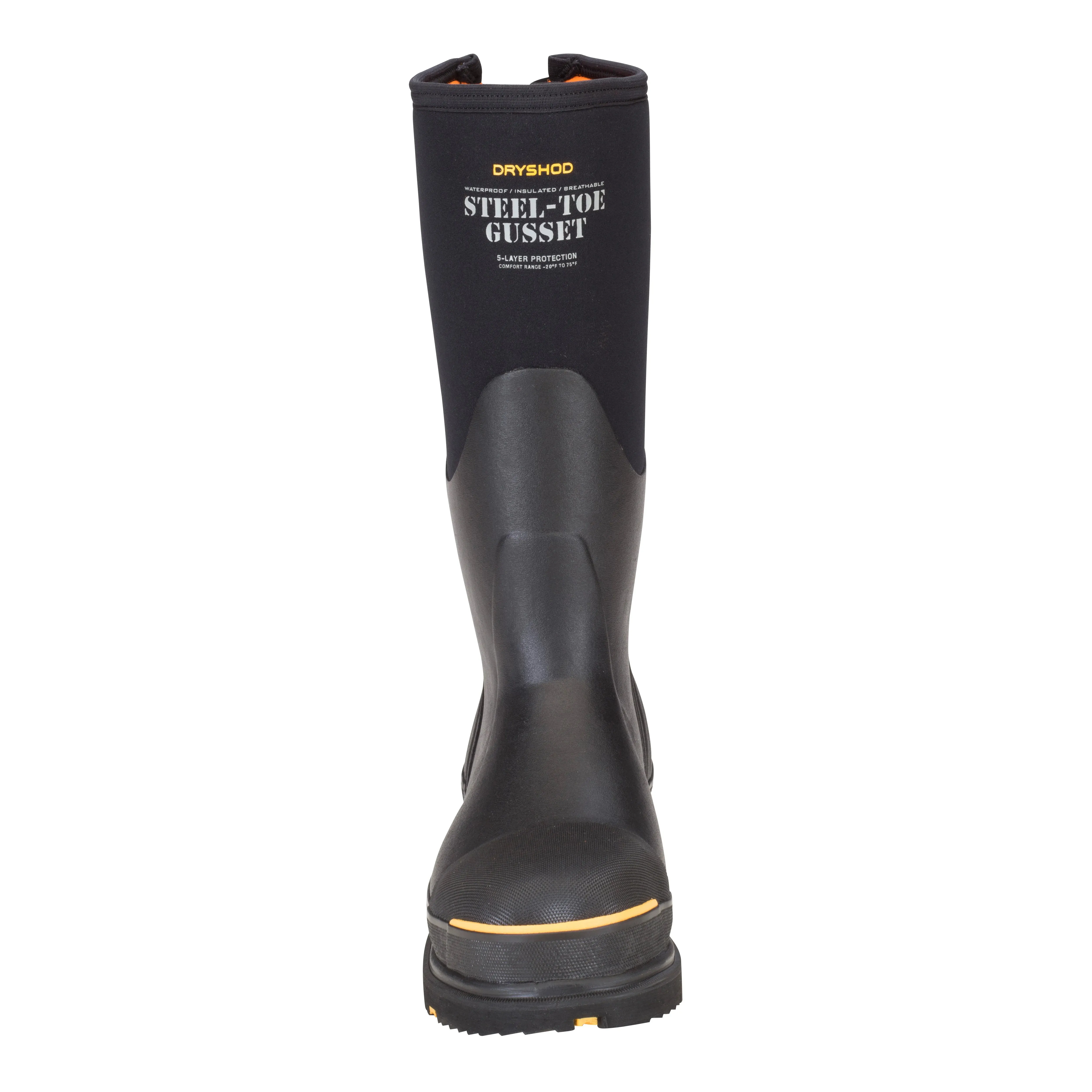 Steel-Toe Gussett Work Boot - STG-UH-BK