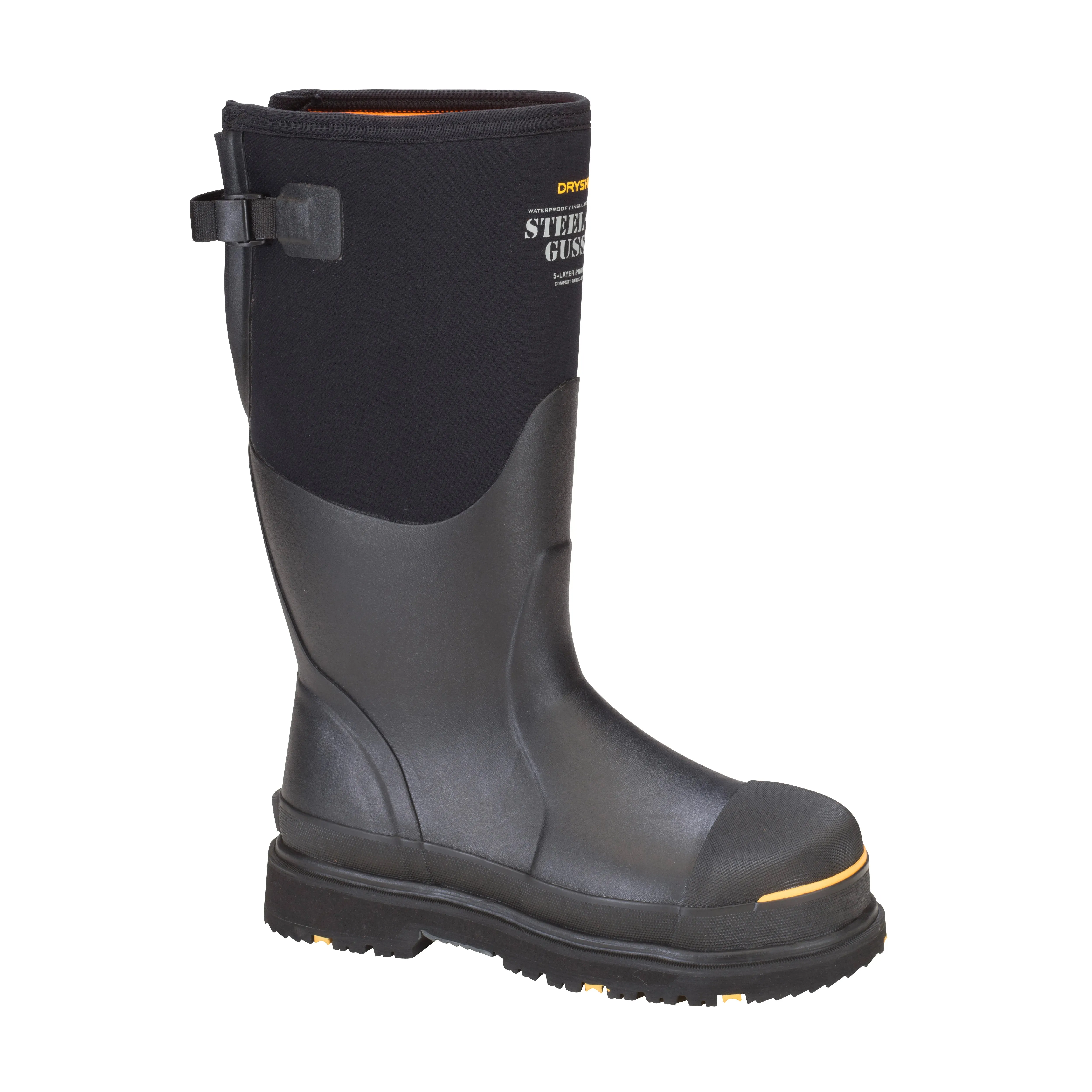 Steel-Toe Gussett Work Boot - STG-UH-BK