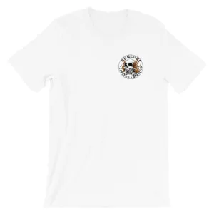 StinkBone Flaming Skull Short-Sleeve Unisex T-Shirt Black Lettering