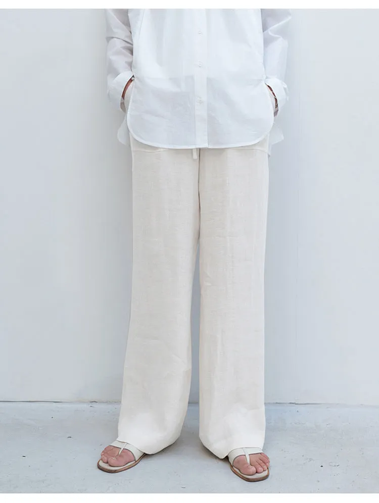 Straight Leg Casual Trousers