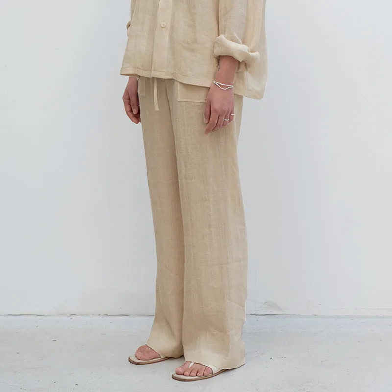 Straight Leg Casual Trousers