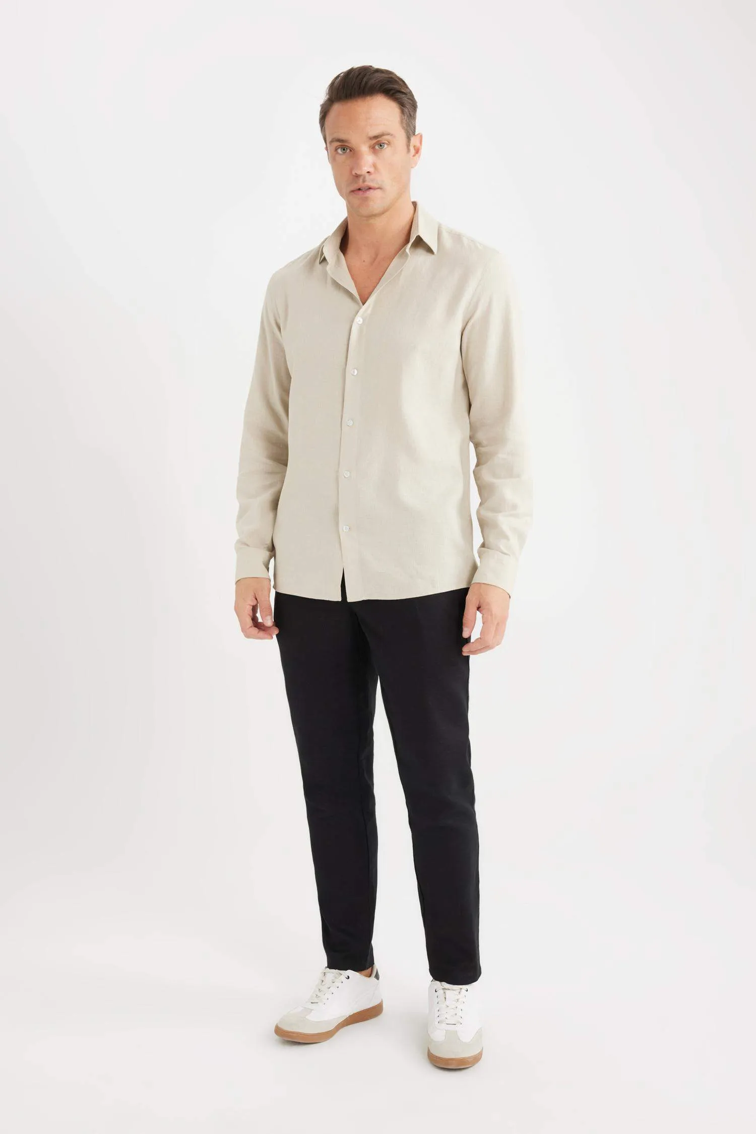 Straight Leg Linen Summer Joggers