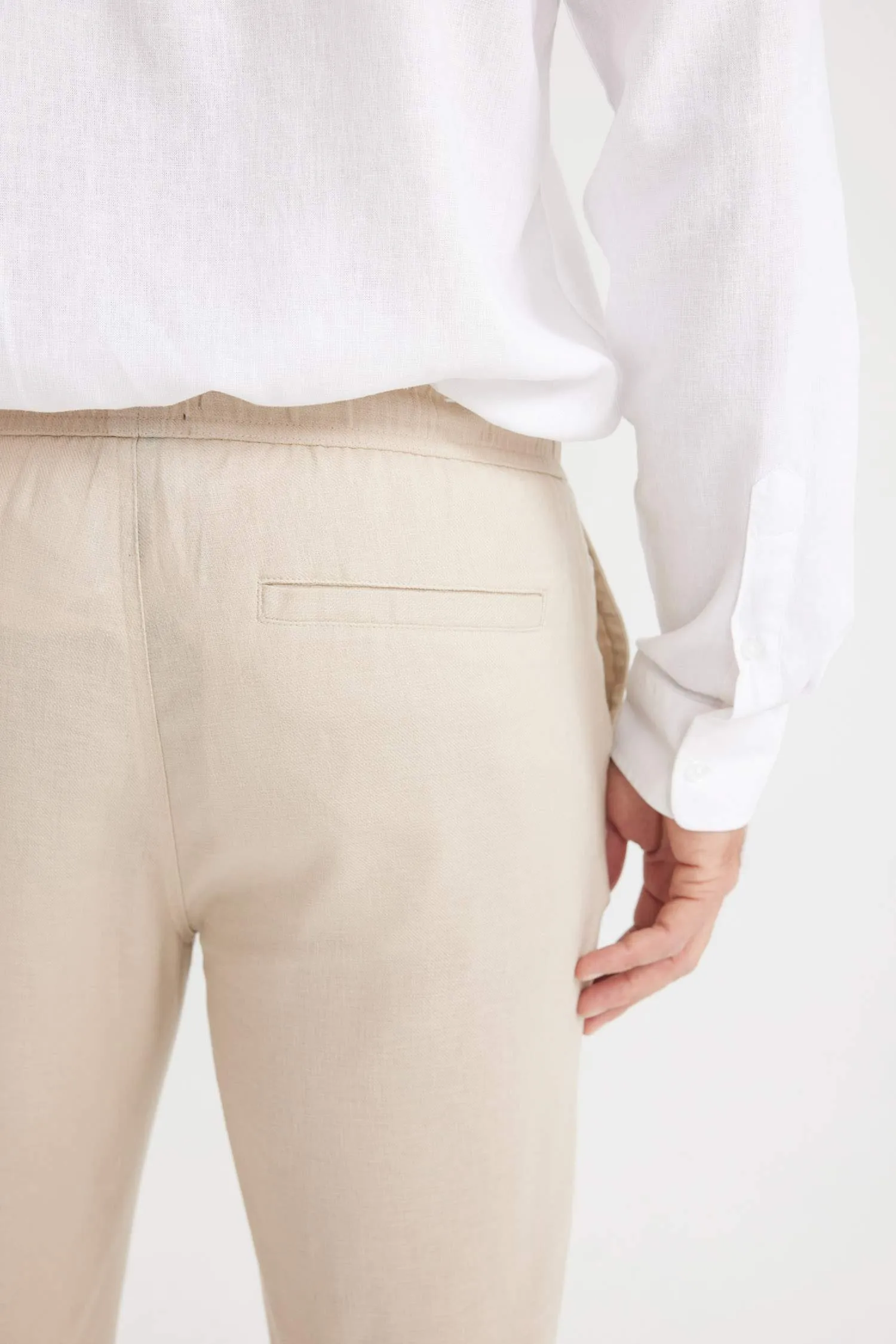 Straight Leg Linen Summer Joggers