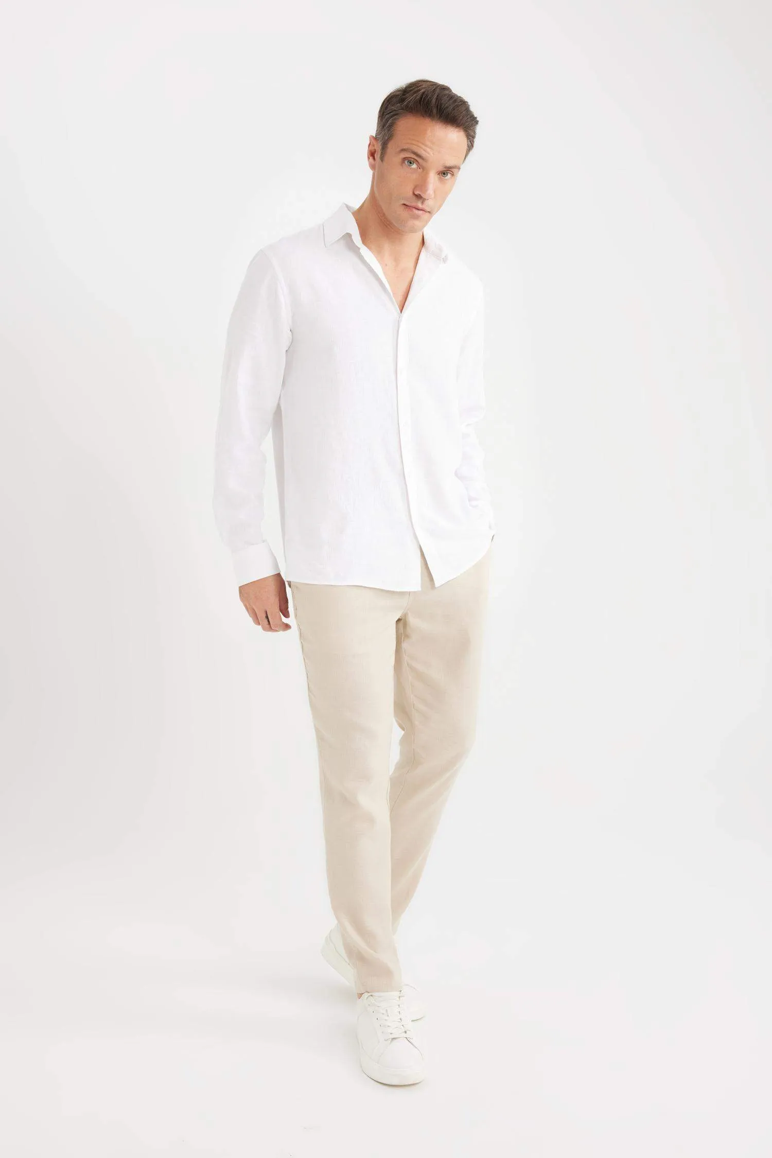 Straight Leg Linen Summer Joggers