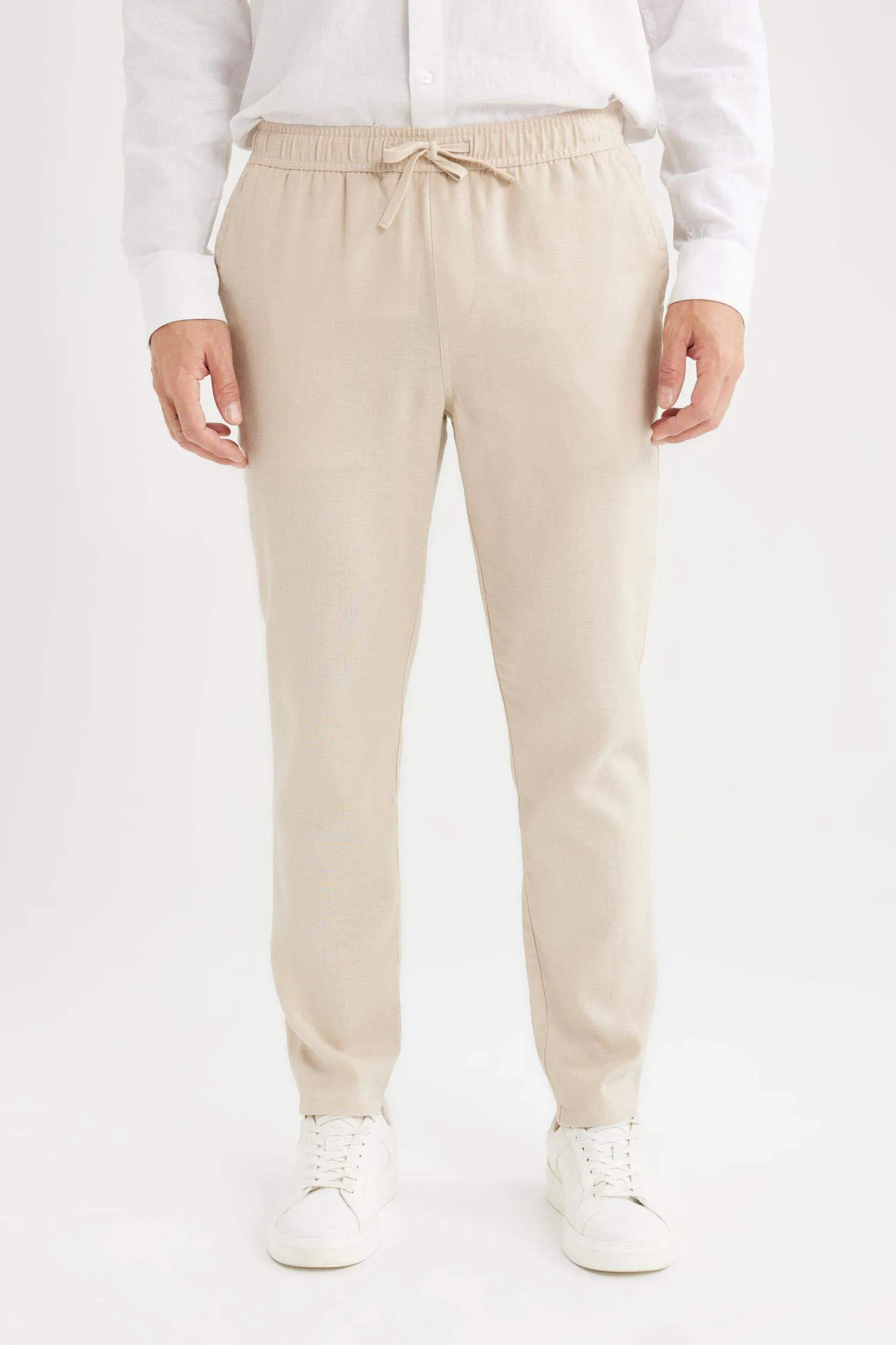 Straight Leg Linen Summer Joggers
