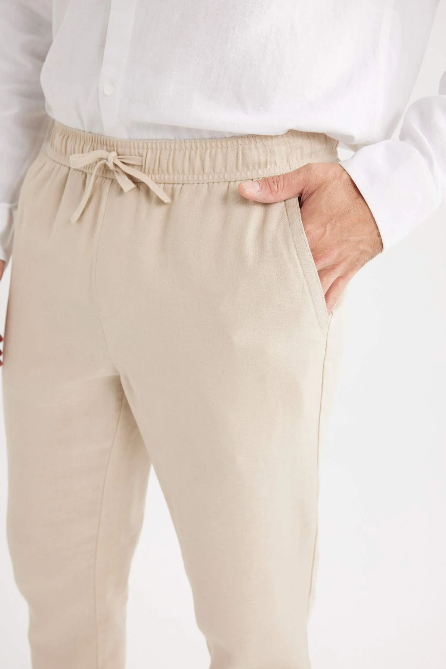 Straight Leg Linen Summer Joggers