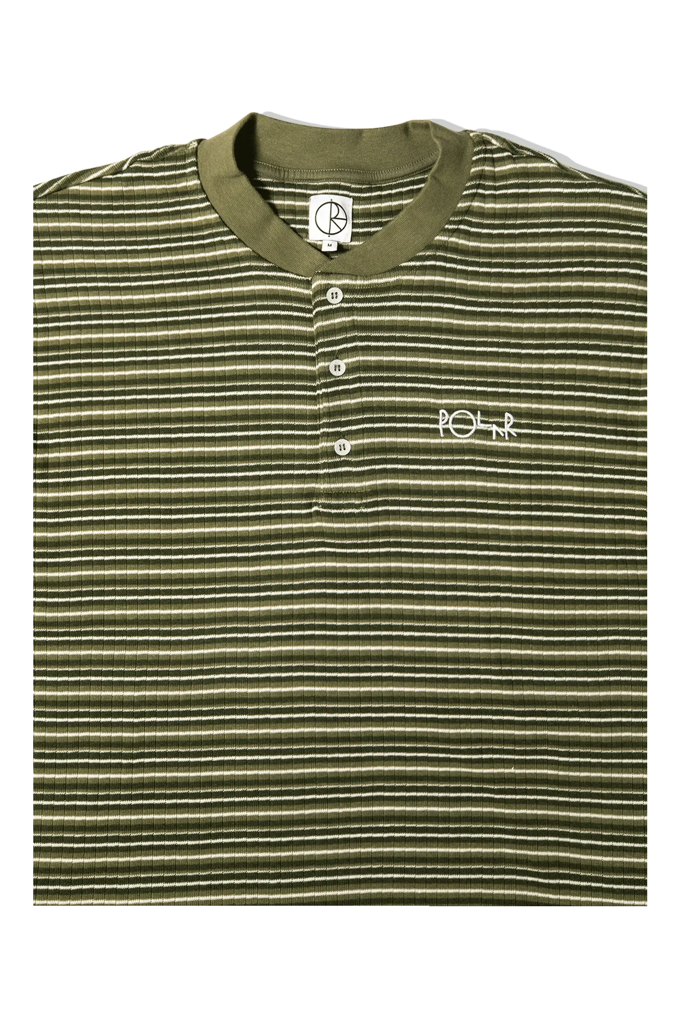 Stripe Rib Henley T-Shirt