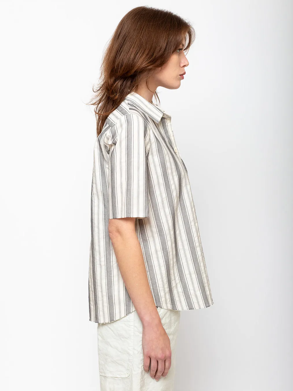 Stripe Short Sleeve Shirt - Black