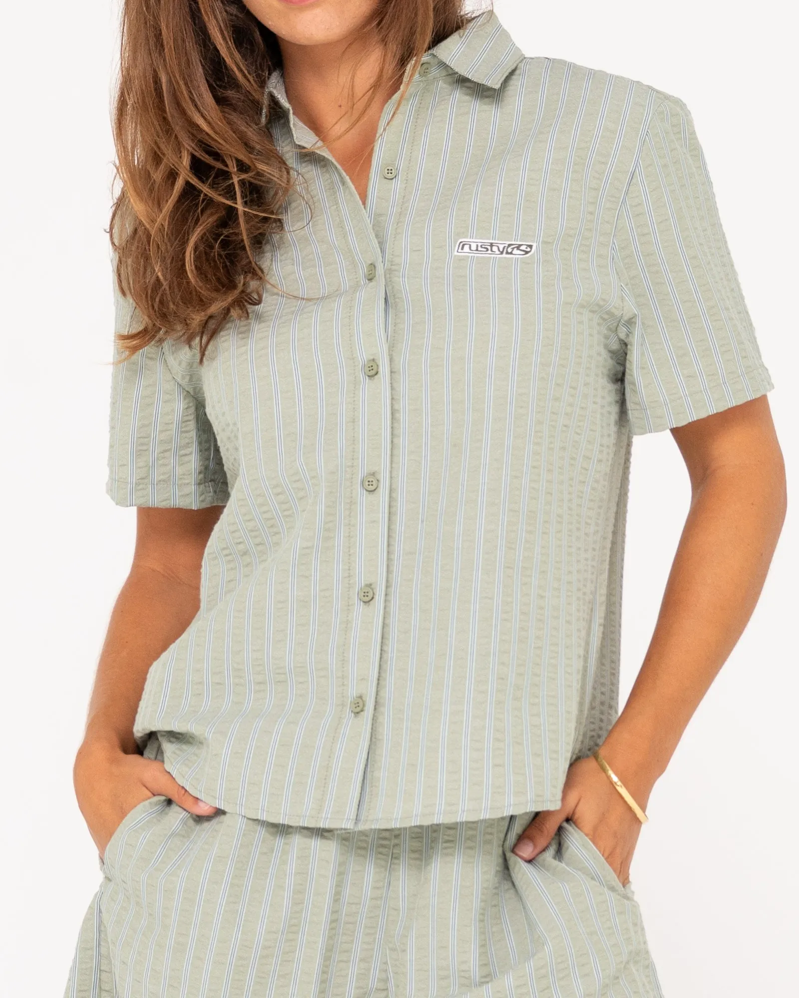 Stripy Girl Short Sleeve Shirt