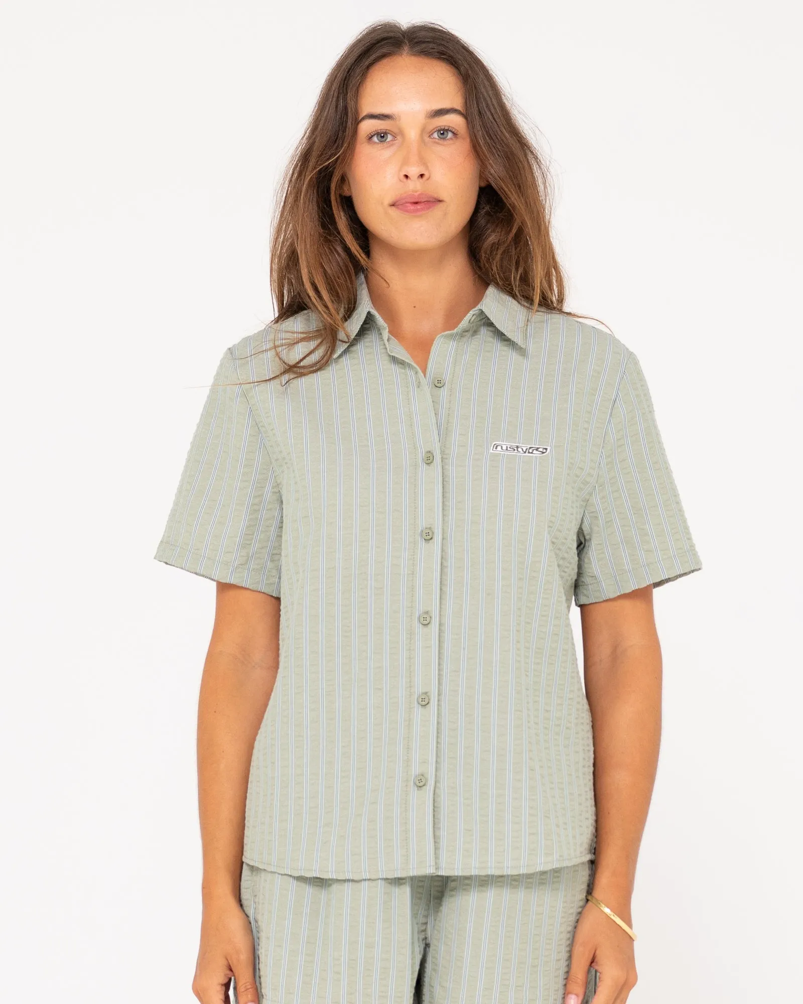 Stripy Girl Short Sleeve Shirt