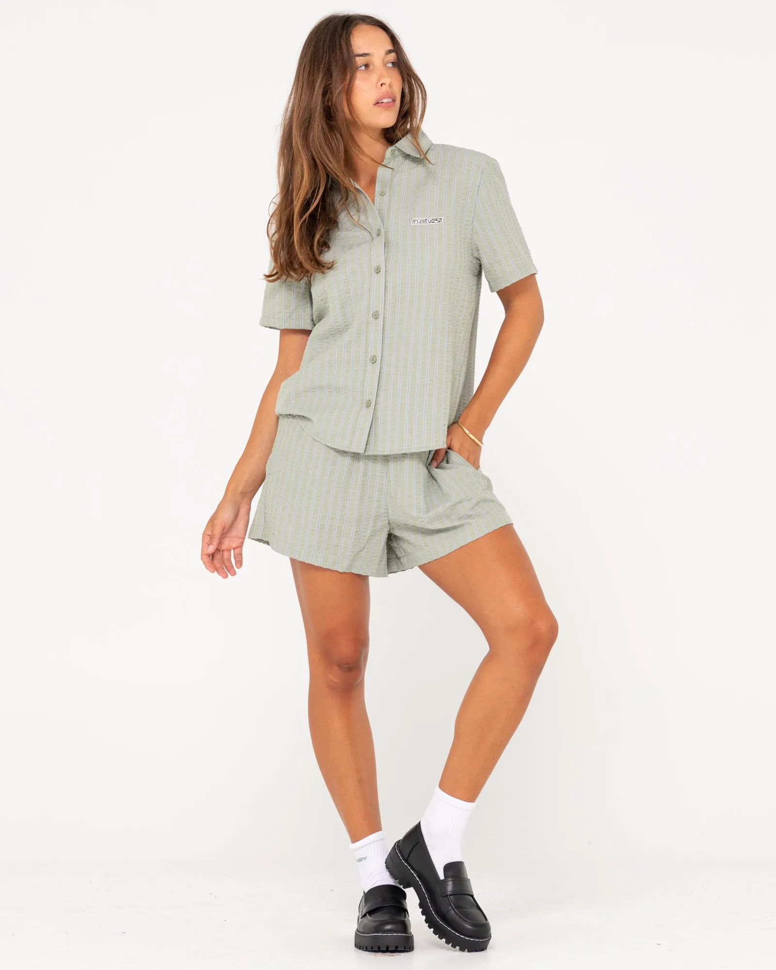 Stripy Girl Short Sleeve Shirt